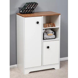 Тумба 94x65x36 см, ЛДСП, белая/коричневая Тумба 94x65x36 см, ЛДСП, белая/коричневая