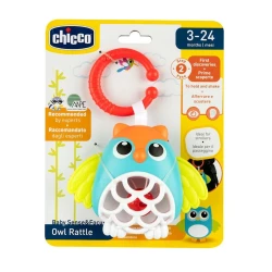 Игрушка-подвеска Chicco Owl Rattle, 3-24 месяцев, разноцветный Игрушка-подвеска Chicco Owl Rattle, 3-24 месяцев, разноцветный