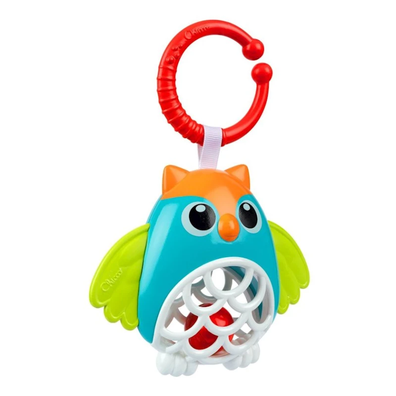Игрушка-подвеска Chicco Owl Rattle, 3-24 месяцев, разноцветный