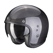 Motosiklet dəbilqəsi Scorpion Belfast Carbon Evo Solid Black, ölçü M, qara