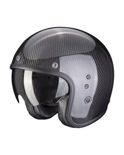 Motosiklet dəbilqəsi Scorpion Belfast Carbon Evo Solid Black, ölçü M, qara