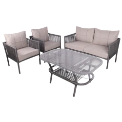 Комплект садовой мебели Oscar SP_6658, 4 предмета, серый Комплект садовой мебели Oscar SP_6658, 4 предмета, серый