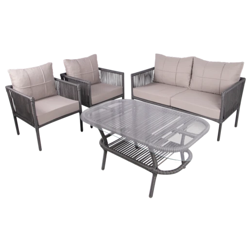 Bağ üçün mebel dəsti Oscar SP_6658, 4 əşya, boz Bağ üçün mebel dəsti Oscar SP_6658, 4 əşya, boz