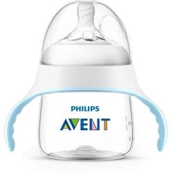 Тренировочная чашка Phillips Avent Natural , 150 мл, 4мес+, прозрачная Тренировочная чашка Phillips Avent Natural , 150 мл, 4мес+, прозрачная