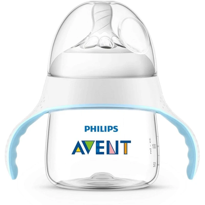 Тренировочная чашка Phillips Avent Natural , 150 мл, 4мес+, прозрачная Тренировочная чашка Phillips Avent Natural , 150 мл, 4мес+, прозрачная