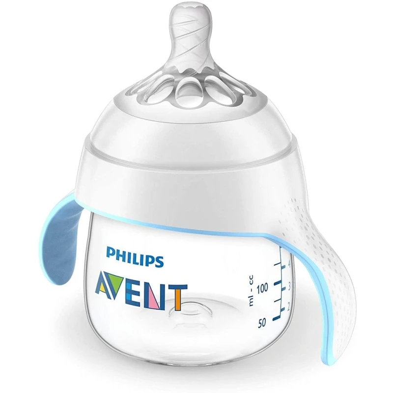 Тренировочная чашка Phillips Avent Natural , 150 мл, 4мес+, прозрачная Тренировочная чашка Phillips Avent Natural , 150 мл, 4мес+, прозрачная