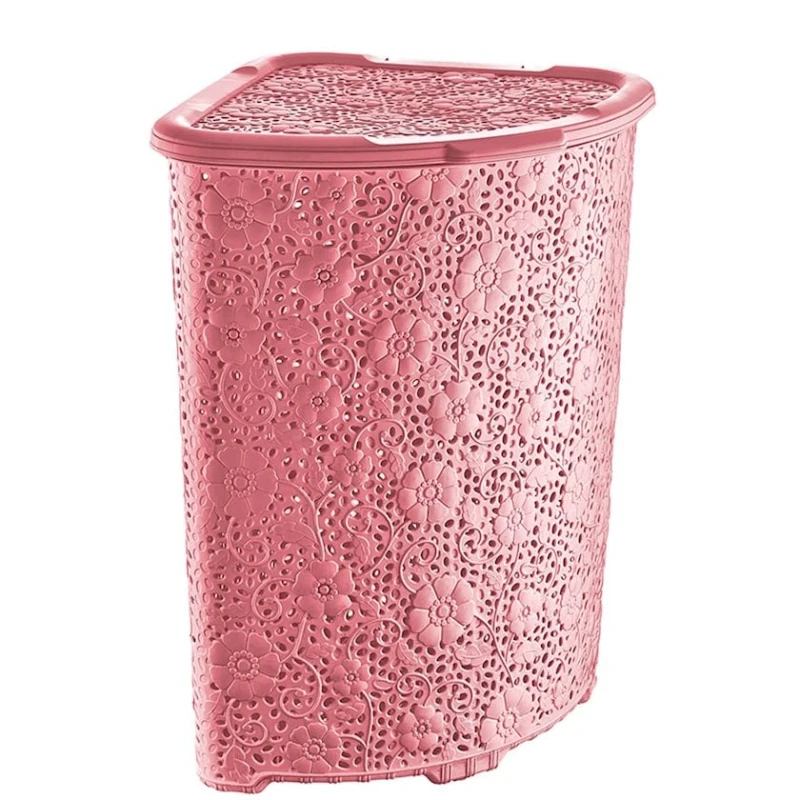 Угловая корзина для хранения Dunya Plastik TM.29334, 52 л, 39.5x40x58 см, розовый Угловая корзина для хранения Dunya Plastik TM.29334, 52 л, 39.5x40x58 см, розовый