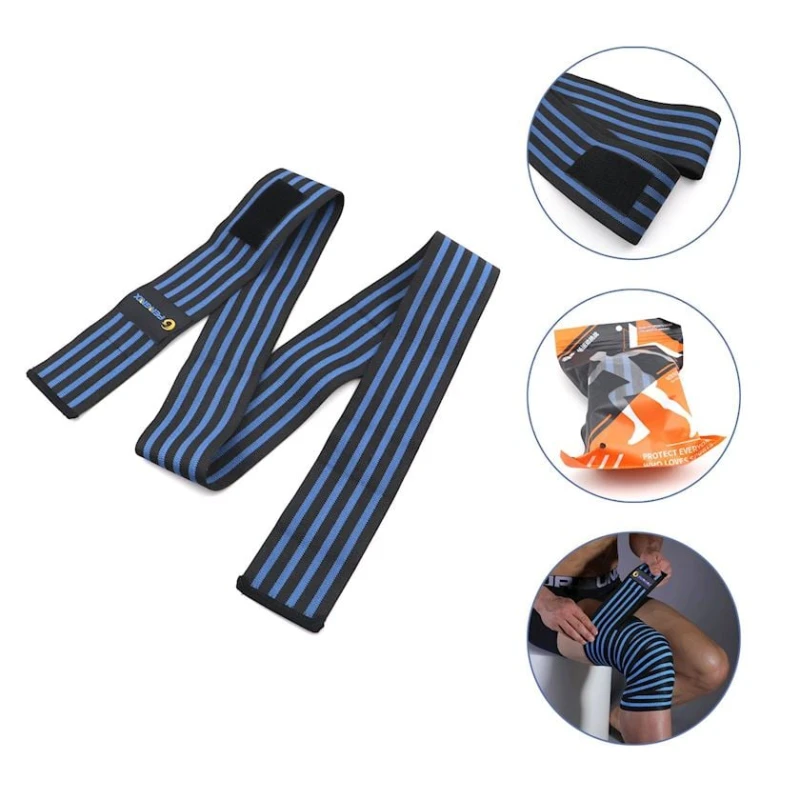 Sıxma rezinli diz qoruyucuları Fengnix, standart, mavi