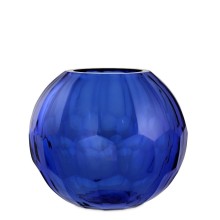 Vaza Eichholtz 109821 Vase Feeza S cobalt blue diametr 19 sm,hündürlüyü 16 sm,üfürülmüş əllə işlənmiş şüşə,kobalt-göy