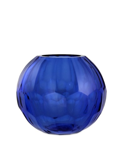 Vaza Eichholtz 109821 Vase Feeza S cobalt blue diametr 19 sm,hündürlüyü 16 sm,üfürülmüş əllə işlənmiş şüşə,kobalt-göy
