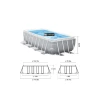 Каркасный бассейн İntex Rectangular Frame H26792NP, серый, 488x244x107 см, 10874 л Каркасный бассейн İntex Rectangular Frame H26792NP, серый, 488x244x107 см, 10874 л