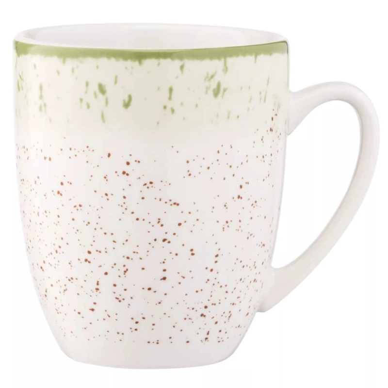 Чашка Ardesto Siena AR2936SWG, фарфор, белая/зеленая, 360 мл