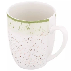 Чашка Ardesto Siena AR2936SWG, фарфор, белая/зеленая, 360 мл