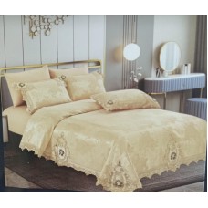 Yataq dəsti MiraNova SF-807, avro, sarı, yorğan üzü 245×250 sm, mələfə 250×260 sm, yastıq üzü 50×70 sm/4 əd