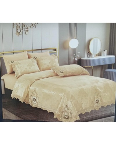 Yataq dəsti MiraNova SF-807, avro, sarı, yorğan üzü 245×250 sm, mələfə 250×260 sm, yastıq üzü 50×70 sm/4 əd