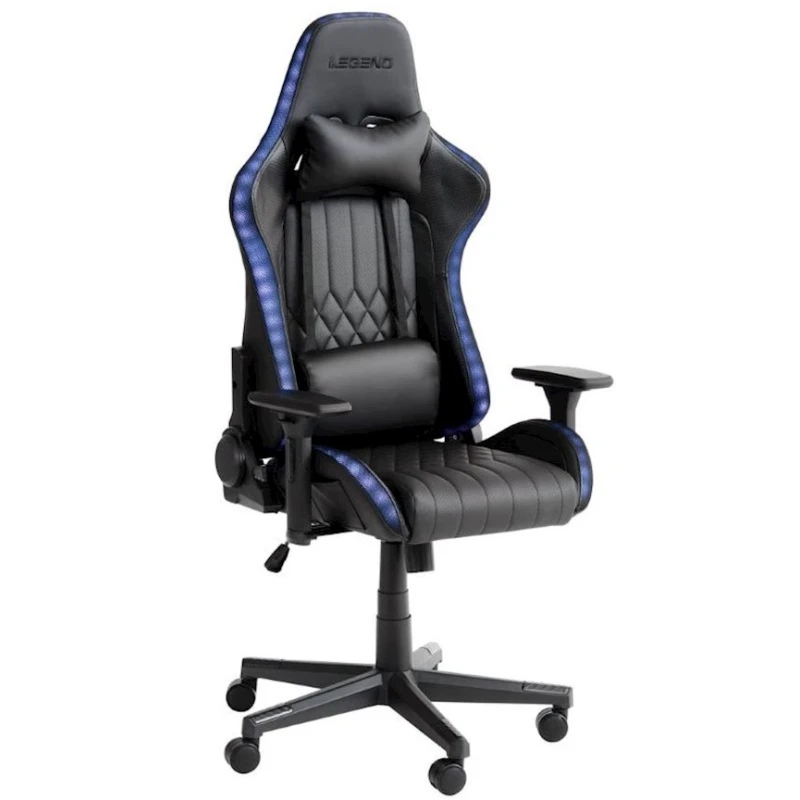 Игровое кресло JYSK Ranum со светодиодной подсветкой, Черный