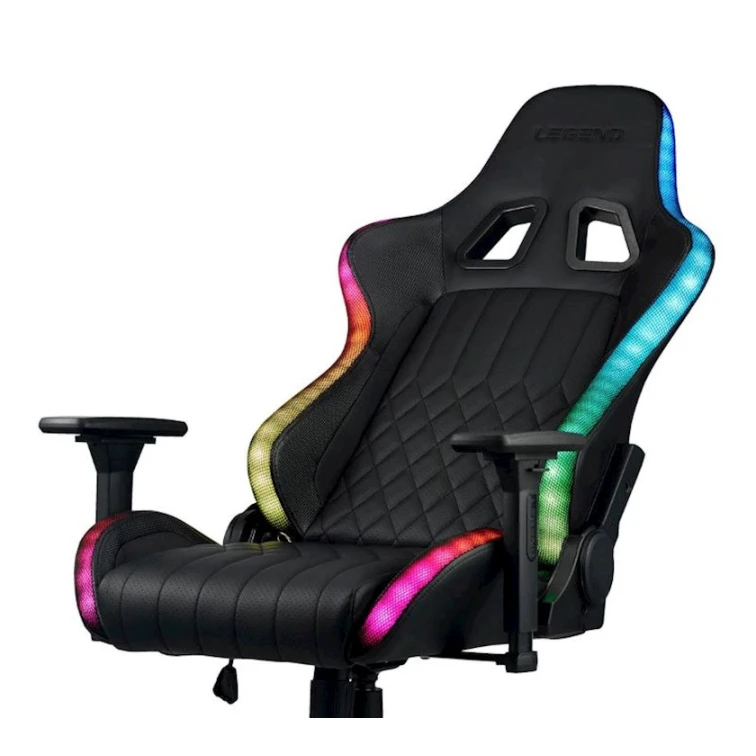 Игровое кресло JYSK Ranum со светодиодной подсветкой, Черный