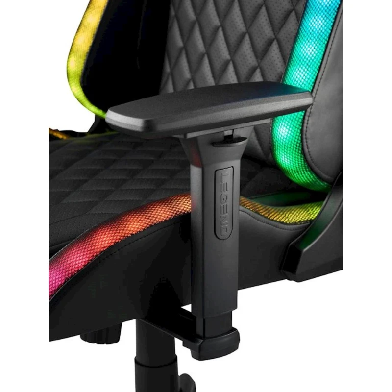 Игровое кресло JYSK Ranum со светодиодной подсветкой, Черный