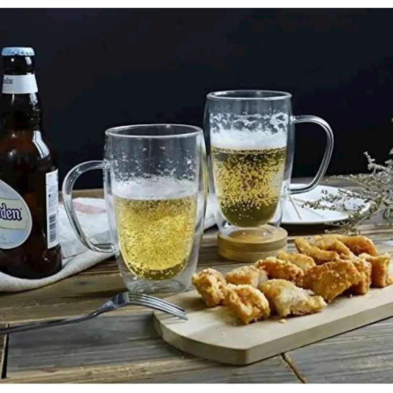 Чашка 7502, стекло, прозрачная, 450 мл