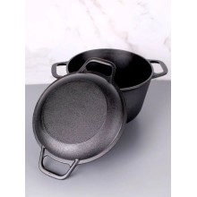 Qazan Chaynikov SF-831, çuqun, 26 sm, 6000 ml, qara