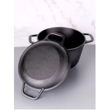 Qazan Chaynikov SF-831, çuqun, 26 sm, 6000 ml, qara