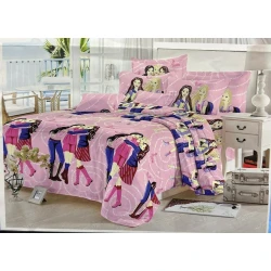 Комплект белья для девочек Sahara SHA-0000449, пододеяльник 230x240 см, простыня 200x220 см, 2 шт наволочки 50x70 см, двуспальный, сатин, разноцветный Комплект белья для девочек Sahara SHA-0000449, пододеяльник 230x240 см, простыня 200x220 см, 2 шт наволочки 50x70 см, двуспальный, сатин, разноцветный
