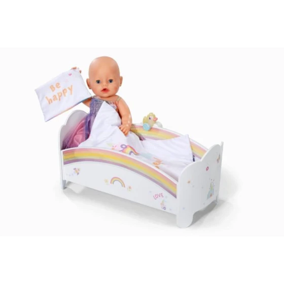 Кроватка для пупсов Zapf Creation Baby Born Rainbow, белая/фиолетовая, 3+ лет