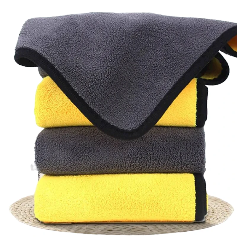 Полотенце для автомобиля MD1, микрофибра, желтое/серое Полотенце для автомобиля MD1, микрофибра, желтое/серое