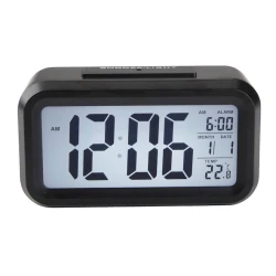 Часы-будильник JYSK Sven, 5х8х14 см, черный Часы-будильник JYSK Sven, 5х8х14 см, черный