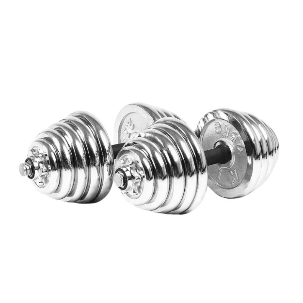 Qantel dəsti Gymnic 020037, xrom, sürüşməyən tutacaqlı, 2x20 kq Qantel dəsti Gymnic 020037, xrom, sürüşməyən tutacaqlı, 2x20 kq