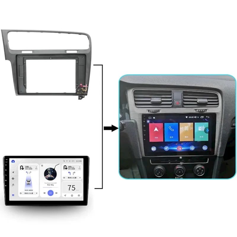 Автомобильный монитор NAVO Volkswagen Golf Seven 2013 + Автомобильный монитор NAVO Volkswagen Golf Seven 2013 +