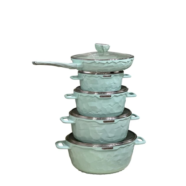 Qab-qacaq dəsti Life Smile LF-SM-013, firuzəyi, 5 parça Qab-qacaq dəsti Life Smile LF-SM-013, firuzəyi, 5 parça