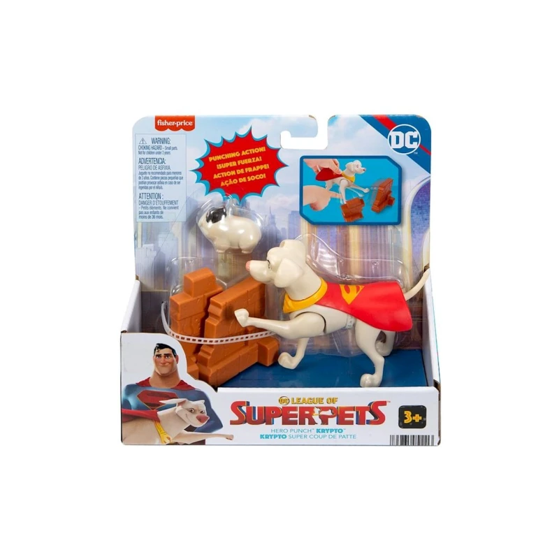 Фигурка Fisher-Price DC League of Super-Pets Hero Punch Krypto