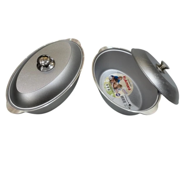 Сотейник Kurmara SF-518, 5.5 л, с толстой крышкой, серебристый