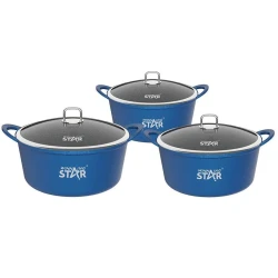 Набор кастрюль Winning Star ST-5211, синий, 3 предмета