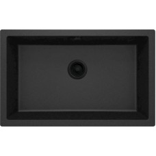 Mətbəx çanağı Deante Corda ZQAG10D, qranit, qara, 50x80 sm
