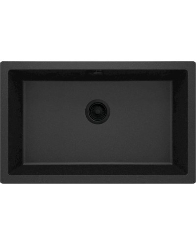 Mətbəx çanağı Deante Corda ZQAG10D, qranit, qara, 50x80 sm