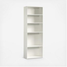 Kitablar üçün şkaf Zula 12115586, LDSP, ağ, 180.8x62.4x29.2 sm