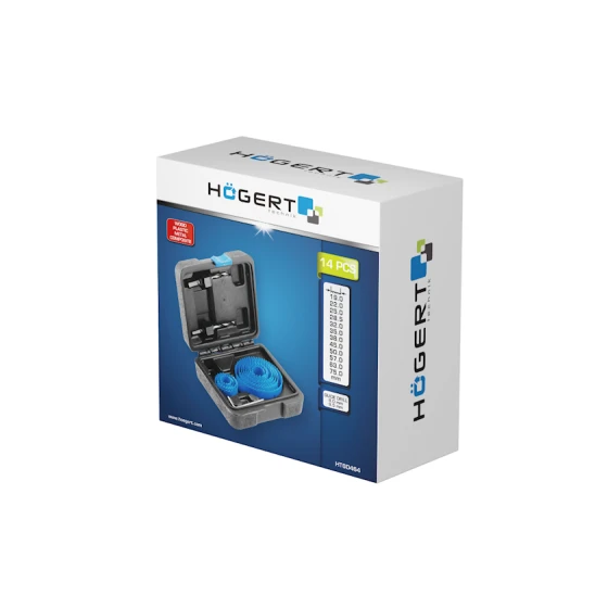 Набор кольцевых пил по дереву Högert HT6D464, 14 шт Набор кольцевых пил по дереву Högert HT6D464, 14 шт