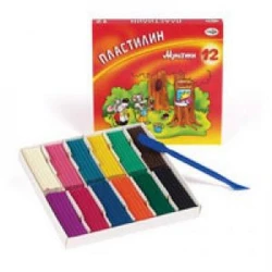 Пластилин Гамма Мультики, 12 цветов, 240г