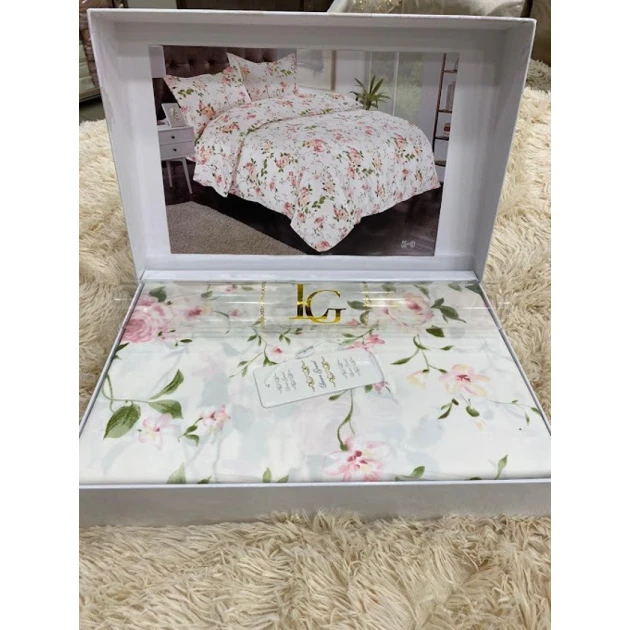 Комплект постельного белья MiraNova LQ-067, пододеяльник 200×230 см, простыня 245×250 см, наволочки 50×70 см, евро, сатин, разноцветный