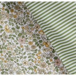 Комплект постельного белья JYSK JOSEFINE, пододеяльник 140x200 см, наволочка 50x70/75 см, полутораспальный, хлопок, зеленый