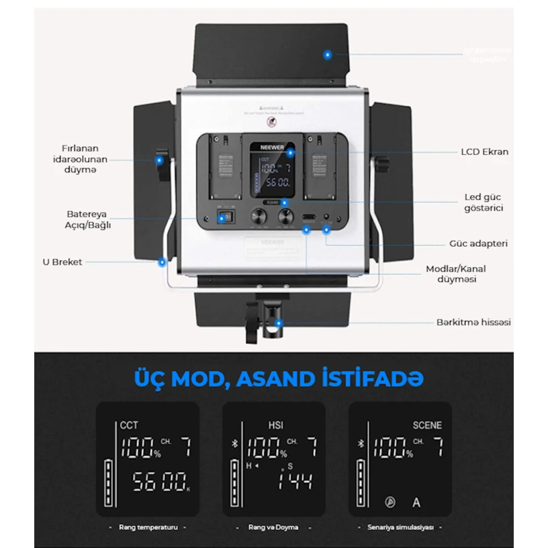 Лампа для фотосъемки Neewer NW-RGB480 Лампа для фотосъемки Neewer NW-RGB480