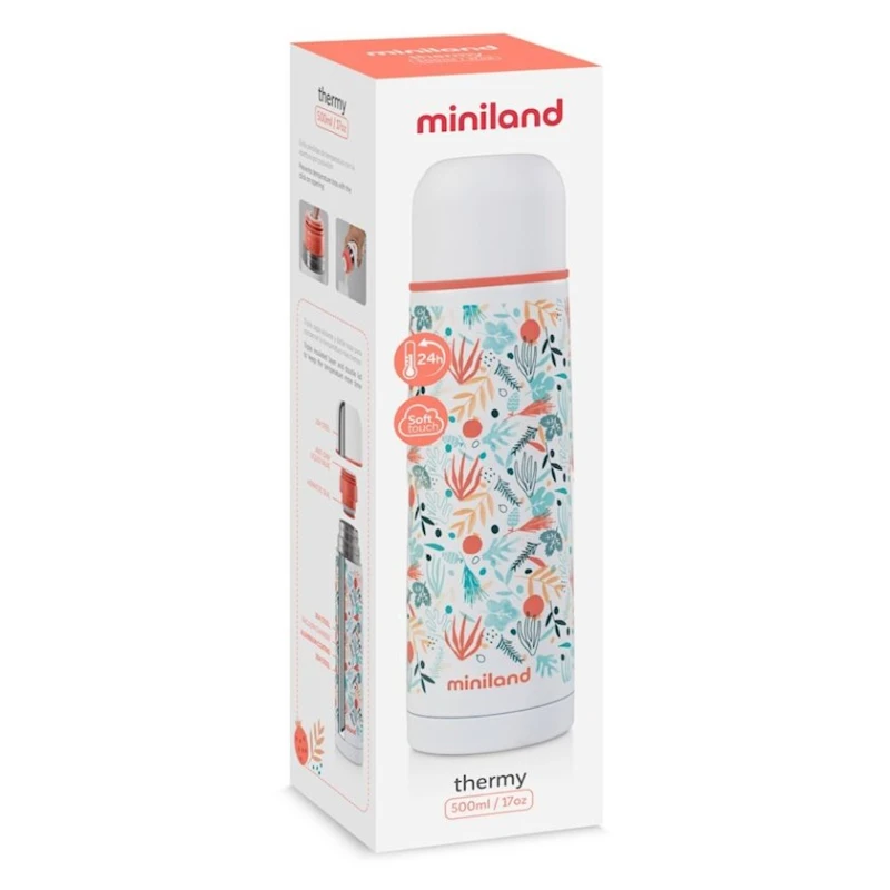 Детский термос для жидкостей Miniland Mediterranean, 500 мл Детский термос для жидкостей Miniland Mediterranean, 500 мл