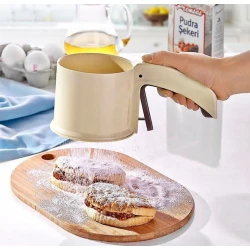 Krujka-ələk NH-L564, 24x10x10 sm, plastik, krem