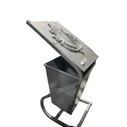 Урна для мусора ZMH1011, железо, серая, 25 л Урна для мусора ZMH1011, железо, серая, 25 л