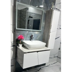 Комплект мебели для ванной Kral 2989, белый, 120/70/50x80/30x20 см, 5 предметов Комплект мебели для ванной Kral 2989, белый, 120/70/50x80/30x20 см, 5 предметов