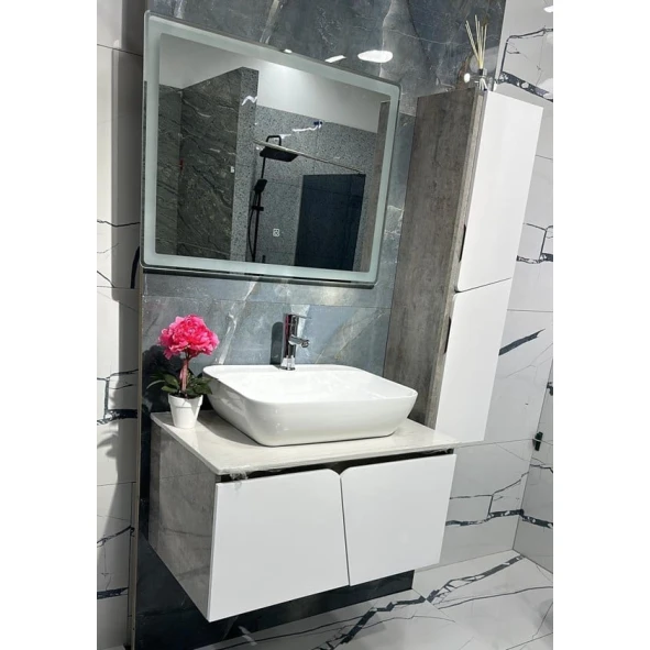 Комплект мебели для ванной Kral 2989, белый, 120/70/50x80/30x20 см, 5 предметов Комплект мебели для ванной Kral 2989, белый, 120/70/50x80/30x20 см, 5 предметов