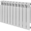 Bölməli radiator Teplomir, alüminium, ağ, 10 bölmə