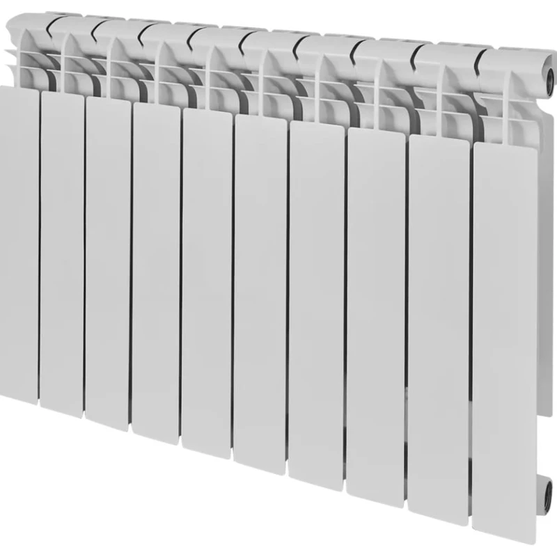 Секционный радиатор Teplomir, алюминий, белый, 10 секций Секционный радиатор Teplomir, алюминий, белый, 10 секций
